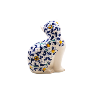 GATTO FATTO A MANO IN CERAMICA SICILIANA DI CALTAGIRONE